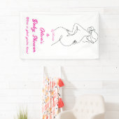 Line Art Pregnancy Minimalistisch Baby Showbanner Banner (Insitu)