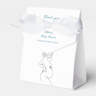 Line Art Pregnancy Minimalistisch Favor Box Geschenkschachtel