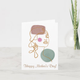 Line Art Schöne, geklappte Grußkarte Karte