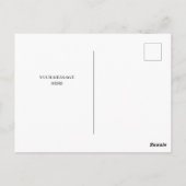 Line Art Script Abschluss Foto Ankündigung Grau Postkarte (Rückseite)