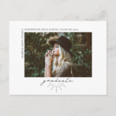 Line Art Script Abschluss Horizontal Foto Announ Postkarte (Vorderseite)