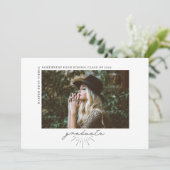 Line Art Script Abschluss Horizontales Foto Ankündigung (Stehend Vorderseite)