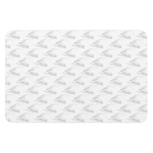 Line Art, Seashell, Harp Magnet (Horizontal)