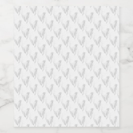 Line Art, Seashell, Harp Weinetikett (Einzelnes Label)