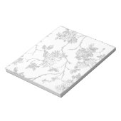 Line Art, Snow Drift, Vista White Magnetic Notepad Notizblock (Rotiert)