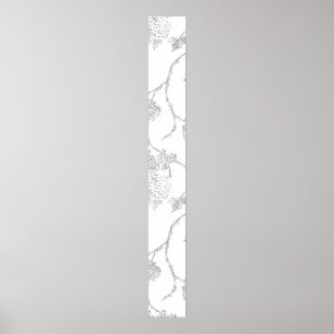 Line Art, Snow Drift, Vista White Pedestation Sign Poster