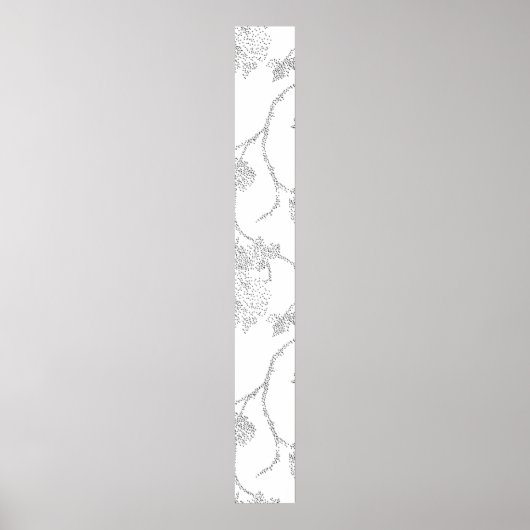 Line Art, Snow Drift, Vista White Pedestation Sign Poster (Vorne)