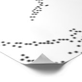 Line Art, Snow Drift, Vista White Pedestation Sign Poster (Ecke)