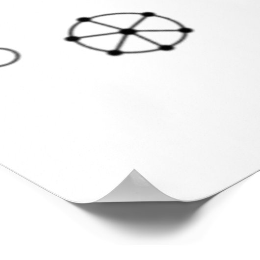 Line Art, Star Dust Pedestal Sign Poster (Ecke)