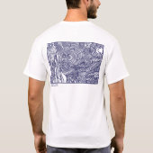 Line Art Starry Night T-Shirt (Rückseite)