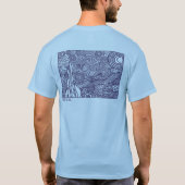 Line Art Starry Night T-Shirt (Rückseite)