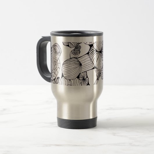 Line Art Steel Mug Reisebecher (Vorderseite Links)