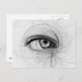 Line Art Stift Sketch Design Gezeichnet Papier Sch Postkarte (Vorne/Hinten)