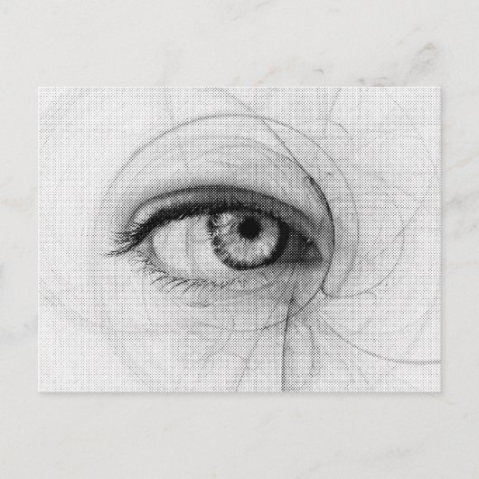 Line Art Stift Sketch Design Gezeichnet Papier Sch Postkarte (Vorderseite)