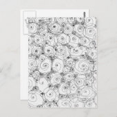 Line Art Stift Sketch Design Gezeichnet Papier Sch Postkarte (Vorne/Hinten)