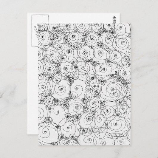 Line Art Stift Sketch Design Gezeichnet Papier Sch Postkarte (Vorne/Hinten)