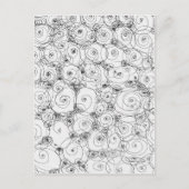 Line Art Stift Sketch Design Gezeichnet Papier Sch Postkarte (Vorderseite)