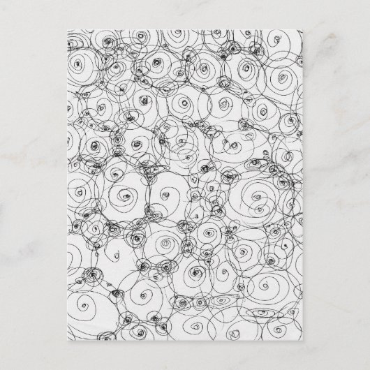 Line Art Stift Sketch Design Gezeichnet Papier Sch Postkarte (Vorderseite)