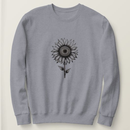 Line Art Sunflower Sweatshirt (Design vorne)