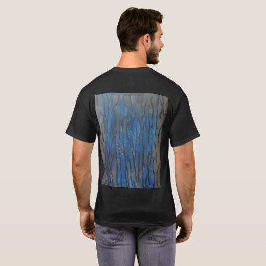 Line-Art-T-Shirt T-Shirt (Schwarz voll)