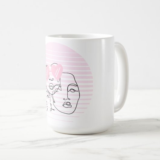 Line Art Tasse (VorderseiteRechts)