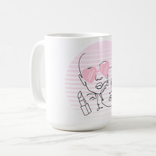 Line Art Tasse (Vorderseite Links)
