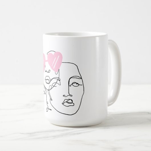 Line Art Tasse (VorderseiteRechts)