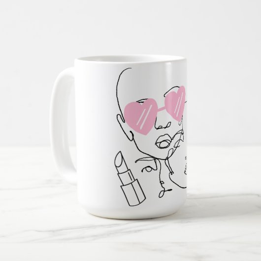Line Art Tasse (Vorderseite Links)