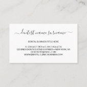 Line Art Tooth Whitening Zahnklinik Visitenkarte (Rückseite)