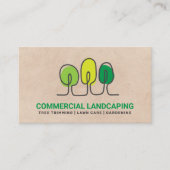 Line Art Trees | Landflucht Visitenkarte (Vorderseite)