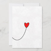 Line Art Valentine Tageskarte Dankeskarte (Rückseite)