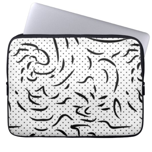 Line Art, Vista White, Alabaster Electronics Bag Laptopschutzhülle (Vorderseite)