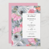 Line Art Watercolor Florenz Einladung (Vorne/Hinten)