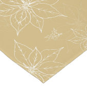 Line Art Weihnachtsgold Poinsettia Kurzer Tischläufer (Ecke)