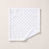 Line Art, White Lilac Badhandtuch Set (Waschlappen)