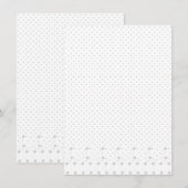 Line Art, White Lilac Einladung (Vorne/Hinten)