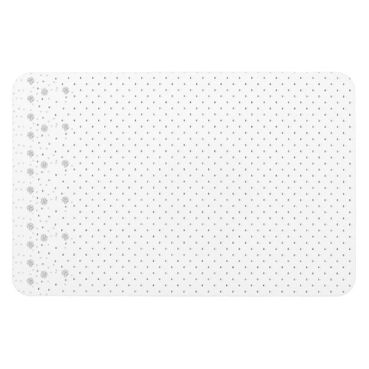 Line Art, White Lilac Magnet (Horizontal)