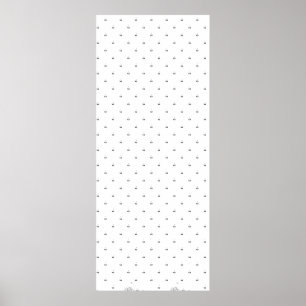Line Art, White Lilac Pedestal Sign Poster