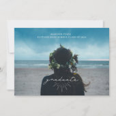 Line Art White Script Abschluss Horizontal Foto Ankündigung (Vorderseite)