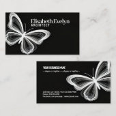 Line Art Wings: Modern Business Card Design Visitenkarte (Vorne/Hinten)