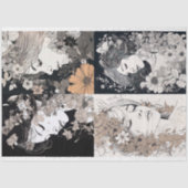 Line Art Womage 2 Decoupage Paper Seidenpapier (Vorderseite)