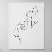 Line Art Woman Body Modernes Illustrations-Poster Poster (Vorne)