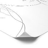 Line Art Woman Minimalistisch Poster (Ecke)