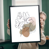 Line Art Woman Wall Art Poster