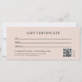 Line Art Yoga Frau QR-Code-Geschenkgutschein (Rückseite)