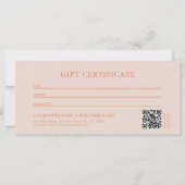 Line Art Yoga Frau QR-Code-Geschenkgutschein (Rückseite)