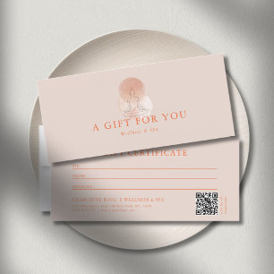 Line Art Yoga Frau QR-Code-Geschenkgutschein
