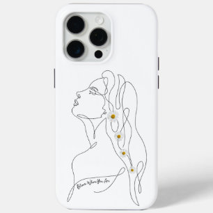 Line Art zeichn der Frau - Bloom, wo Sie sind Case-Mate iPhone Hülle