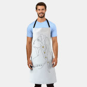 Line Art zeichn der Frau - Bloom, wo Sie sind Schürze (Getragen)