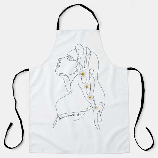 Line Art zeichn der Frau - Bloom, wo Sie sind Schürze (Vorderseite)